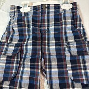 Plaid Kids Cargo Shorts